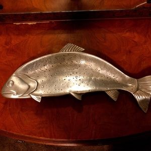 Silver Vintage Fish Hors d'oeuvre Apps Platter '76